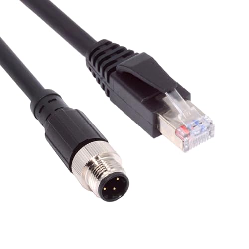 Cable Patch Cord M12 D-Coded a RJ45 Cat5e 100 cm miniatura 1