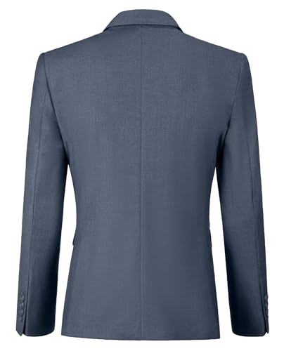 Men Suit Jacket 2 Button Men Dark Grey Blazer Business Wedding Prom Mens Casual Sport Coat 3XL2