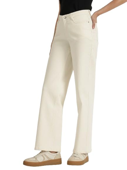 Image of FableStreet Women's Mid Waist Jeans |Wide Leg Jean - Perfect for Travel, Party & Everyday Use