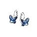 T400 Jewelers "Dream Chasers" Love Gift Swarovski Elements Crystal Butterfly Shape Hoop Earrings [DEAL OF THE DAY] Gold Plated