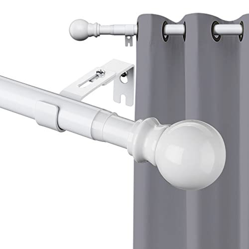 Curtain Rod, White Curtain Rod For Windows 48-84”,1 Inch Diameter Telescoping Curtain Rods With Modern White Style For Window Curtains, Bedroom, Living Room, Door… #TOP27