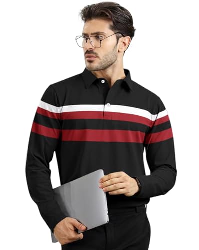 Image of AUSK Men Polo T-Shirt || Full Sleeves Polo T Shirts for Men || Mens T-Shirts