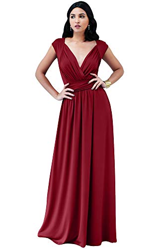 KOH KOH Womens Cap Short Sleeve Elegant Cocktail Evening Gown