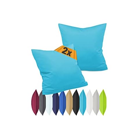 npluseins 2er Pack Microfaser Kissenbezüge Cover