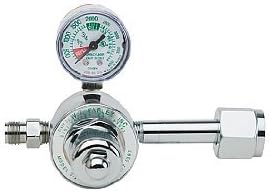 50 PSI Preset Single Stage Oxygen Regulator CGA540 (Large Cylinder) Inlet and DISS Outlet