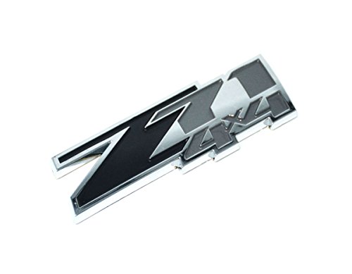 Image of Aimoll 2pcs Z71 4x4 Emblems Badges, 3D ABS Decal Emblems for Chevy GMC Silverado(Black Grey)