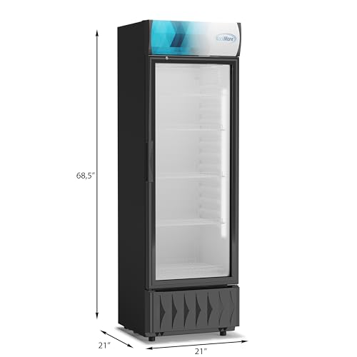 Image of KoolMore MDR-9CP Display-Refrigerator, 9 cu.ft. Single Swing Door, Black