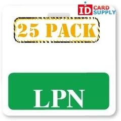 Qty: 100 | RN Style Badge Buddy | Horizontal Orientation with Blue Label