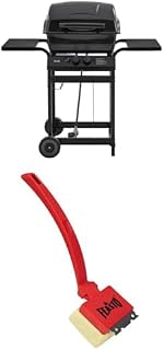 Bundle of Feasto 2 Burner Propane Gas Grill + Bristle Free Grill Brush with Scraper for Outdoor Cooking