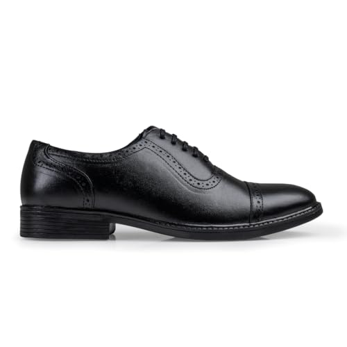 Image of Chardonnay Men's Leather Oxford Formal Shoes | Comfortable Cushioned Dress Shoes for Office & Business