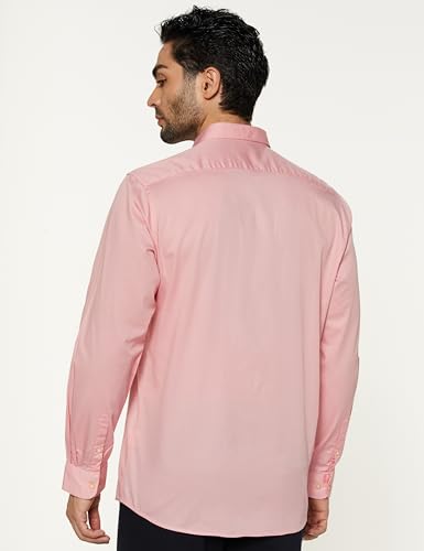 Peter England Men’s Slim Fit Full Sleeve Casual Shirt in Twill Weave Cotton