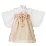 [regalo] ベビー袴 2ピース 60～100cm 女の子 男の子 和装 フォーマル 赤ちゃん お宮参り お食い初め 百日祝 初節句 誕生日 恋音 (エンジェルヘーゼル, 60)