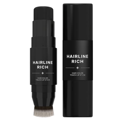 Corrector de raíces en barra - Lápiz de color de cabello para retoque temporal, maquillaje de cobertura de canas de larga duración con doble punta, barra de color de aplicación rápida | Para uso
