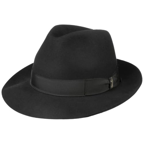 Borsalino Classic Hat Women/Men Black 7 1/2