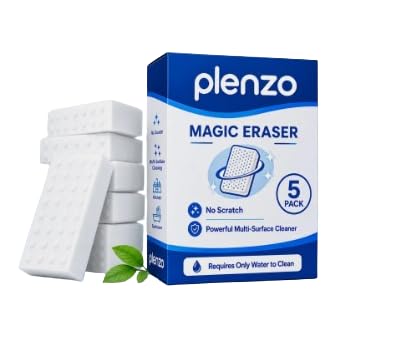 Image of Magic Eraser Sponge, Multi Surface Cleaning Pad, No Scratch Scrub Sponge Wipe (Pack of 5)