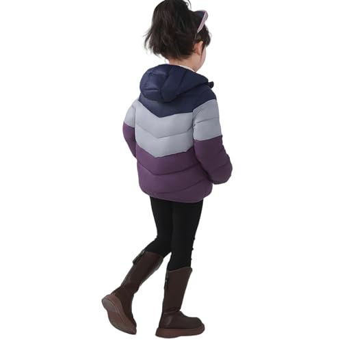 Doudoune fille extérieure matelassée douce et chaude violette