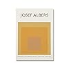 bdkym Mid Century Art Canvas Printing Minimalistische Moderne Poster Josef Albers Muur Foto Geel Huis Decor-40X60Cmx1…