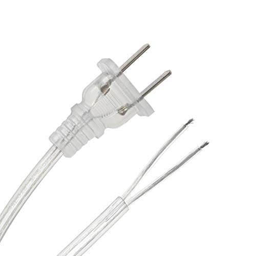 Uxcell Rotary Cord Switch Ac 250V Slide Control Lamp Dimmer 100-Watt With 5.6-Feet Power Cord Type A Plug Clear #TOP3