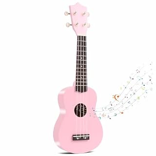 21 Inch Carbon Fibre Kids Toddler Child Children Acoustic Guitar Ukulele Musical Instruments Ideal for 3-9 Year Old Boys Girls Gifts (Pink) - Les Beatles, Paul McCartney, John Lennon, RIngo Starr, George Harrison
