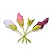 PELEG DESIGN Bloom – Napkin Holders for Tables, Set of 4 Green Stemmed Plastic Twist Flower Buds Serviette Holders Plus White Napkins for Making Original Table Arrangements