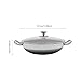 WINNIESHOP Hybrid Frying Pans Nonstick Paella Pan with Lid 14 Inch Stainless Steel Deep Skillet Large Frying Pan Big Pan for Cooking, Suitable for All Cooktops Including Induction (13.98 Inch)