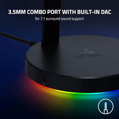 Base Station V2 Chroma - Supporto Cuffie e Hub USB (Con Illuminazione RGB, con Audio Surround 7.1, Supporto Cuffie Integrato con Base Antiscivolo) Rosa - Cuffia gaming - Immagine 2