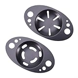 Honseadek 2 herramientas separadoras de clara de huevo de acero inoxidable, filtro de yema eficiente para hornear, funciona como pelador de hierbas, utensilio de cocina compacto