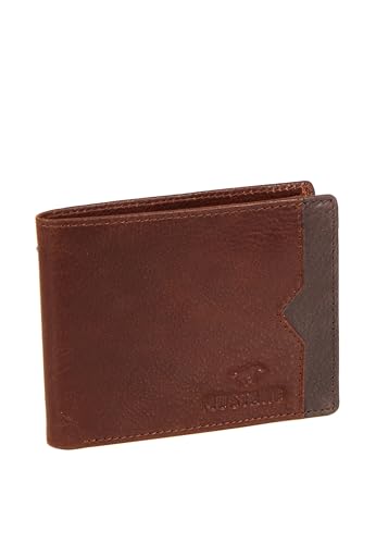 Portefeuille Mustang La Spezia homme en cuir véritable de teinte cognac premium