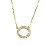 3 tipos de corazones claros, collares huecos de forma redonda, joyería de plata de ley 925 para mujer