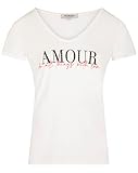 Cuello en V Morgan 231-Dthing Camiseta, Off White, M para Mujer