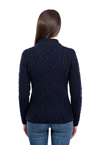 SAOL Wool Sweater for Women Ireland Cable Knitted Jumper2