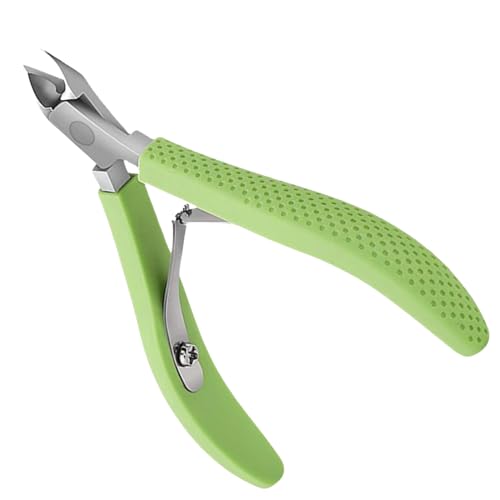 Professional Stainless Steel Cuticle Nipper - Anti-Slip Silicone Handle Cuticle Trimmer, Ideal for Nail Care and Manicure Tools