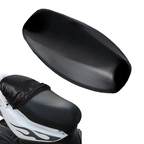 KDSSYFT バイクシートカバー シートカバー PUレザー 防水 耐摩擦 日焼け防止 バイク シートカバー 汚れ 張り替え 取り付け簡単 ブラック