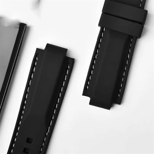 Bracelet montre silicone étanche 22mm noir Tudor Pelagos - 5