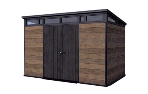 Keter Gartenhaus Signature 11x7, Gerätehaus Kunststoff in Holzoptik, 340x218x226 cm, abschließbar, mit Bodenplatte Keter Gartenhaus Signature 11x7, Gerätehaus Kunststoff in Holzoptik, 340x218x226 cm, abschließbar, mit Bodenplatte
