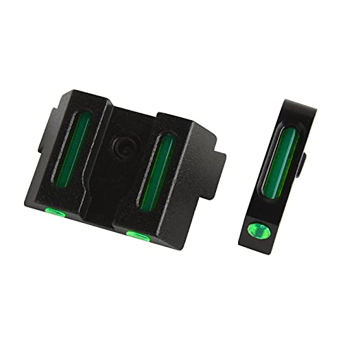 Ranstac Ensemble de visée Avant et arrière à Fibre Optique Tactical Sight CJ/JXM-03 (Vert) Cover