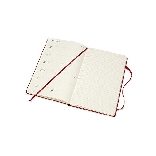 Moleskine 18 Month 2020-2021 Weekly Planner, Hard Cover, Large (5" x 8.25") Red - Thumbnail 6