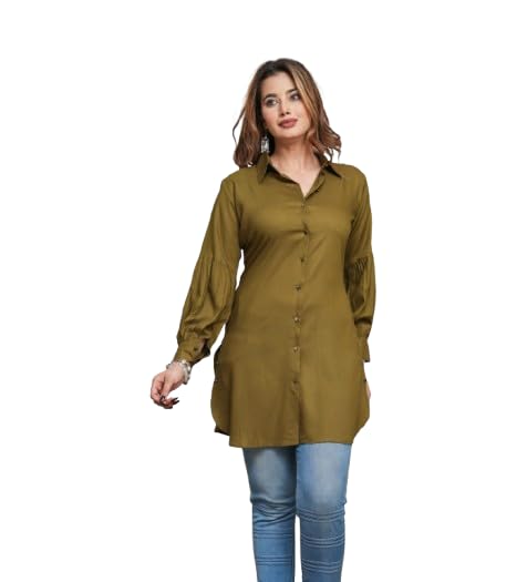 Women Regular Fit Spread Collar Casual Shirt-image-36