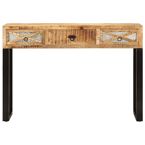 Mueble de entrada de madera maciza de mango y acero galvanizado de alta resistencia 3