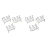 fotos de bancos de obra para jardin Mini muebles de casa de muñecas: diseñado para exhibir en la estantería, el alféizar y el escritorio para que las personas miren o decoren su hogar.