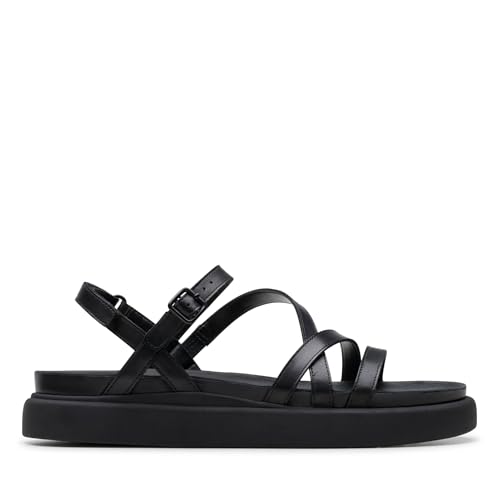 Clarks - Aristella Rose, Sandalia De las mujeres, Black Leather,