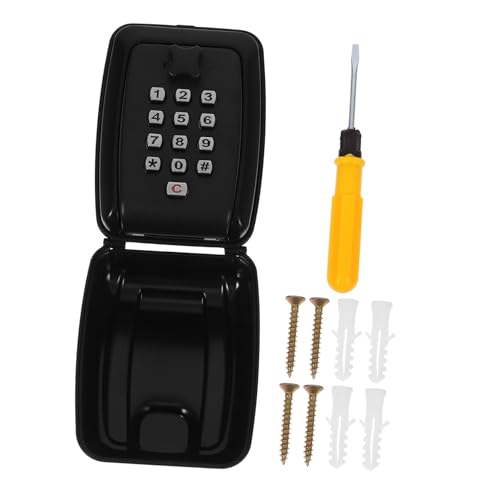 Tofficu Caja Caja de Llaves ocultador de Llaves Exterior Llave Oculta esconder una Llave Aire Libre esconder Llavero para Exterior el plastico Black