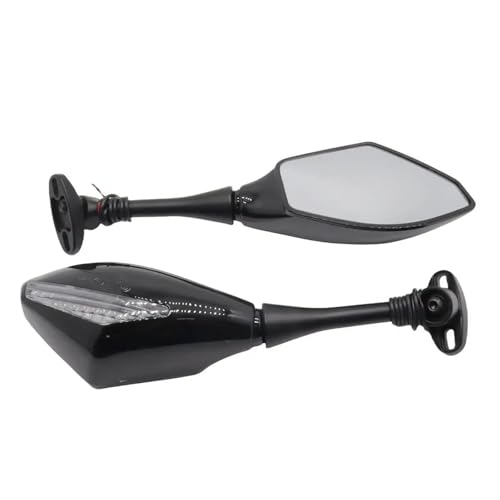 Luz de señal giro para motocicleta en espejo retrovisor ancho que elimina puntos ciegos
