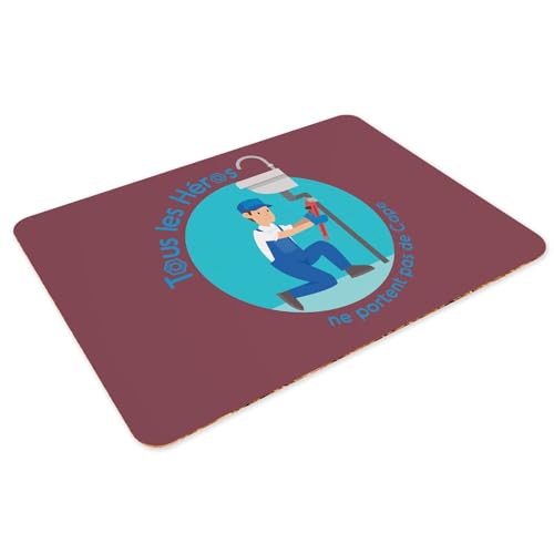 Sets de table en liège rouge grand format 39,5 x 28,5 cm de qualité durable