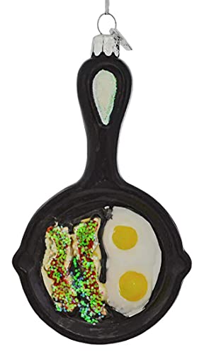 Kurt S. Adler Noble Gems Glass Frying Pan Ornament, 5-Inch, Christmas