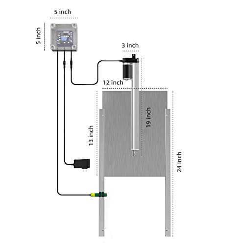 Lovinouse Upgraded Automatic Chicken Door Coop Opener Kit, with Timer Controller, Safety Sensor, 12V DC Actuator Motor
