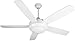 Craftmade HE52BNK5-LED Helios Geometry Dual Mount 52" Ceiling Fan with 14 Watts LED Light Kit, 5 Plywood Blades, Brushed Polished Nickel