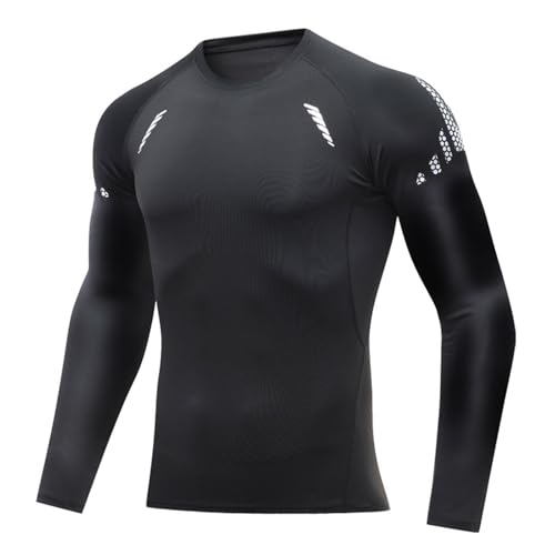 TDEOK 2024 Version Shaping Camiseta de manga larga Energxcell Shaping Vest Crewneck Slimming Compression Tank Senderismo, Negro , 3XL