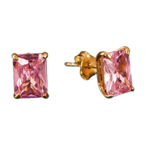 Boucles d'oreilles tourmaline rose argent 925 anti-allergie pour oreilles sensibles