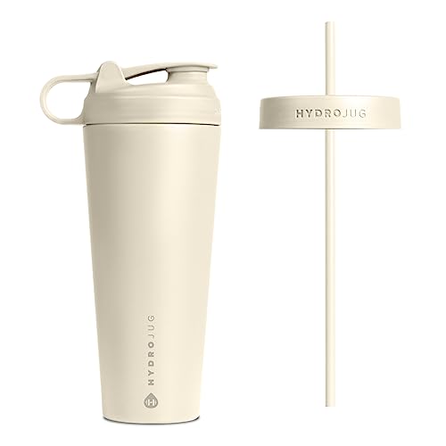 HydroJug Vaso mezclador de acero inoxidable de 24 onzas, perfecto para batidos de proteínas, bebidas antes del entrenamiento, café helado, fácil de mezclar, aislado al vacío, compatible con